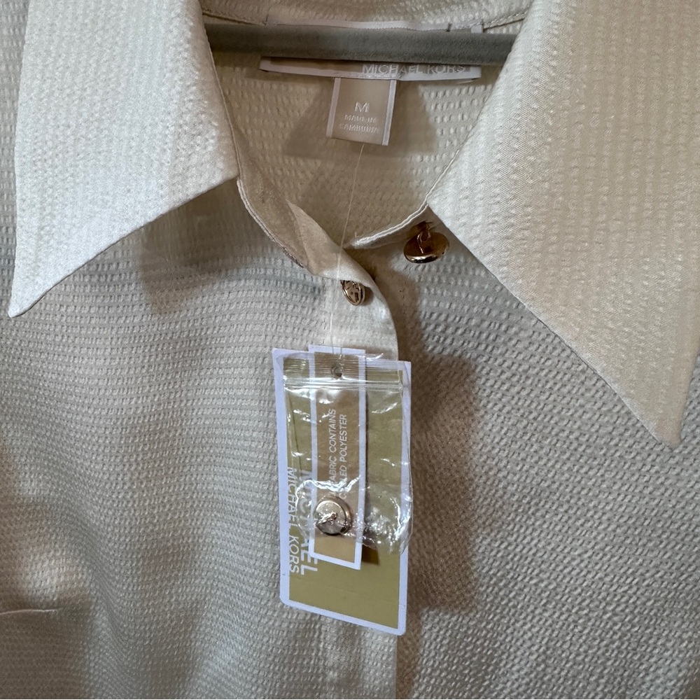 MICHAEL KORS | Women’s Long Sleeve Satin Button Down Shirt size Small - Picture 4 of 8